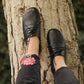 Women - Handmade - Oxford - Laced - Barefoot - Leather Shoes, Black