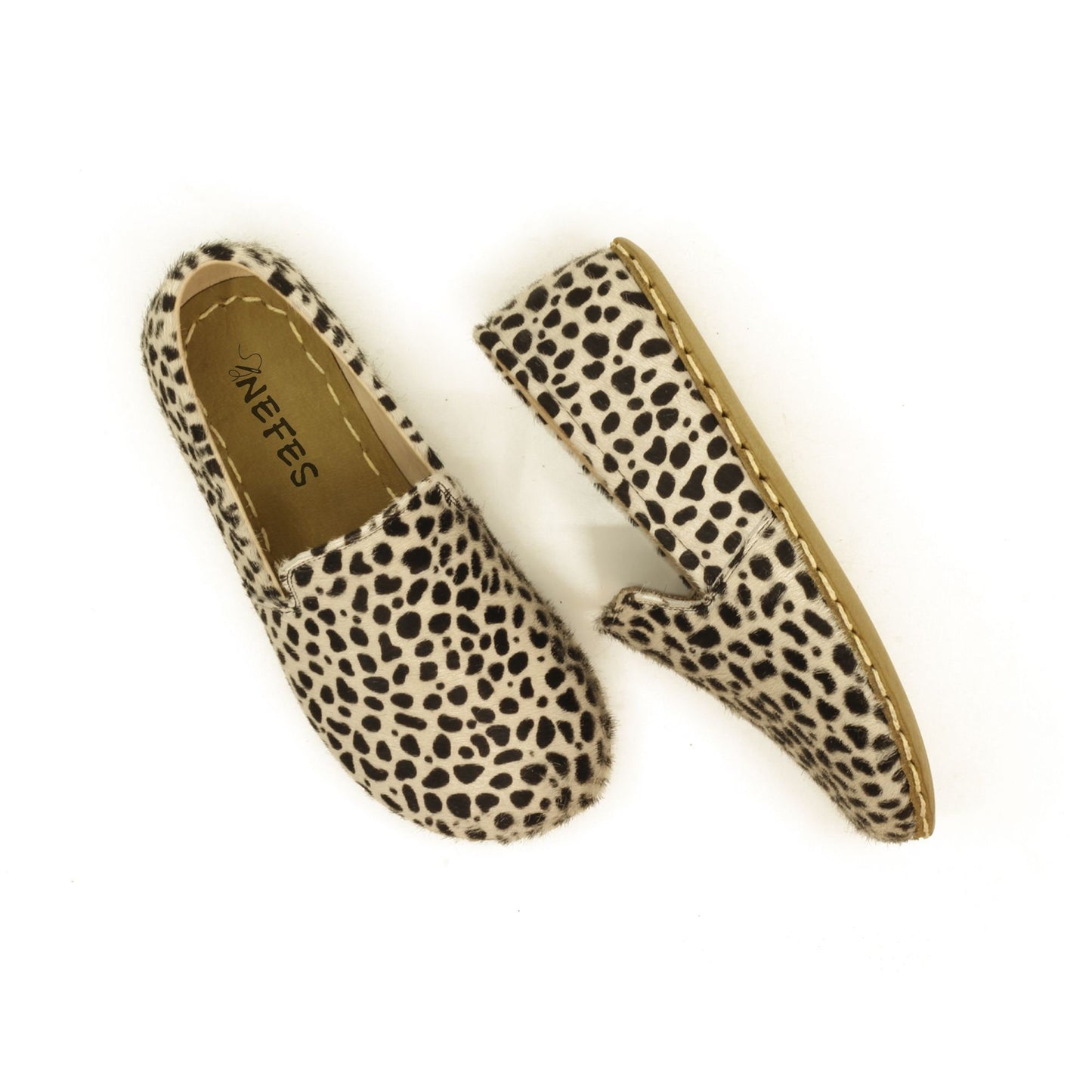 Women - Handmade - Barefoot - Leather Shoes, Modern - Leopard