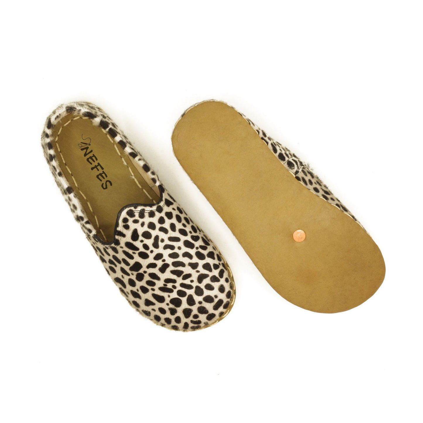 Women - Handmade - Barefoot - Leather Shoes, Classic- Leopard