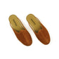 Close Toed Slippers - Brown Nubuck Leather - Winter Slippers - Rubber Sole - For Women