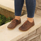 Women - Handmade - Oxford - Laced - Barefoot - Leather Shoes - Crazy Brown