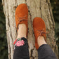 Handmade Orange Nubuck Leather Barefoot Shoes