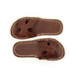 Men’s H Slipper Sandals – Barefoot - Handmade – All Genuine Leather – Claret Red