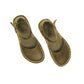 Women Sandals – Barefoot - Handmade – All Genuine Leather - Olive Green