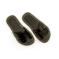Men’s H Slipper Sandals – Barefoot - Handmade – All Genuine Leather – Black
